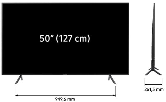 Samsung UA50RU7100 Multisystem 220 volt 50" Smart Wifi UHD 4K Multi system LED TV 110 - 220v 240 volts pal ntsc secam - 220 - Electronics