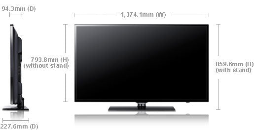 Samsung UA60EH6000 60" Multi - System LED TV 110 220 240 volts pal ntsc - 220 - Electronics