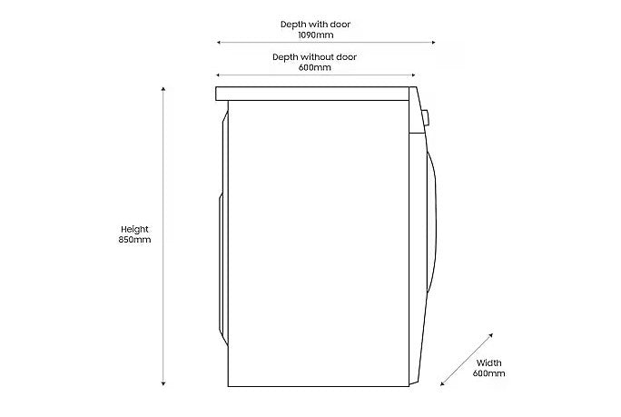 Samsung WW11DG5B25ABEWHITE220V Washer 220 volts 50 hz 11 KG Large Size 220v 240 volt 50hz with WiFi - 220 - Electronics