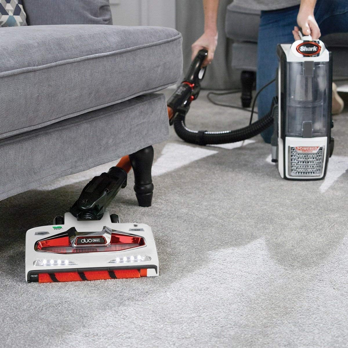 SHARK 220 volt vacuum NV801 UPRIGHT VACUUM CLEANER POWERED LIFT - AWAY, POWERFUL, WHITE AND CHARCOAL GREY 220v 240 volts - 220 - Electronics