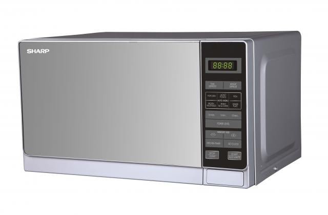 Sharp 20 Liter R - 22AOSM 220 volt microwave Silver finish with Mirror glass 220v 240 volt 50 hz - 220 - Electronics