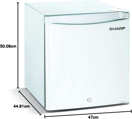 SHARP 220 volt MINI BAR FRIDGE SJ - K75X - W White Small Size Beverage Fridge 220v 240 volts 75 liter 50 hz - 220 - Electronics