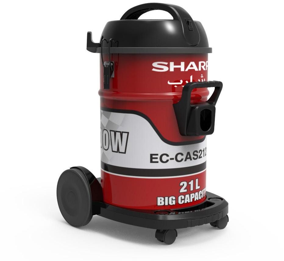 Sharp EC - CA2121 - Z 220 Volt Drum Shop Vacuum, 21 Liters (Red) - 220 - Electronics