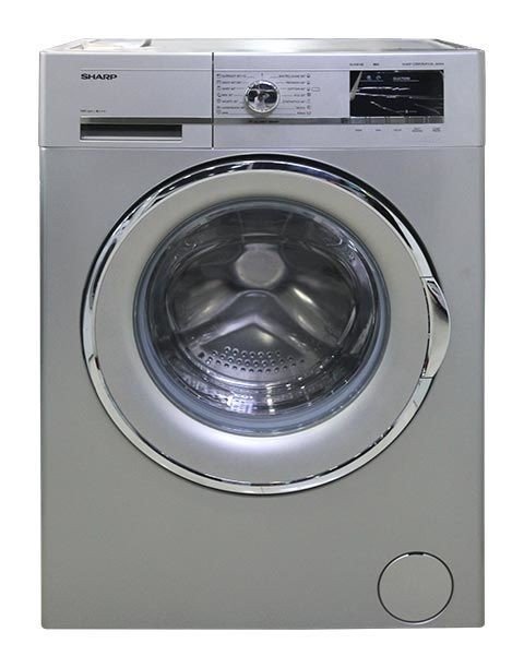 Sharp ES - FS814CX - S 220 volts Washer 8Kg and 9KG Dryer Sharp KD - FCS9113CZ - S Silver color 220v 240 volt 50 hz front load dryer set - 220 - Electronics