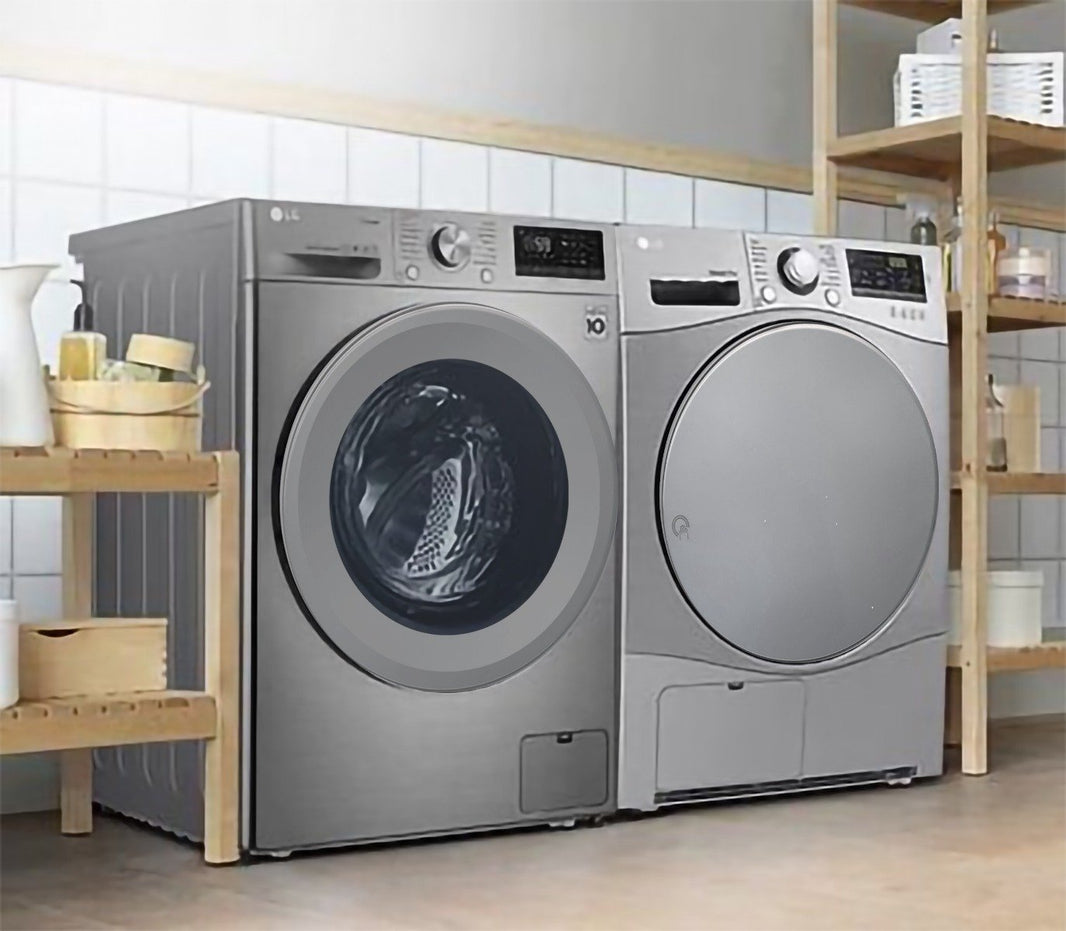 Sharp ES - FS814CX - S 220 volts Washer 8Kg and 9KG Dryer Sharp KD - FCS9113CZ - S Silver color 220v 240 volt 50 hz front load dryer set - 220 - Electronics