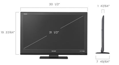 Sharp LC - 32LE440M 32" Multi - System LED TV 110 220 240 volts pal ntsc - 220 - Electronics