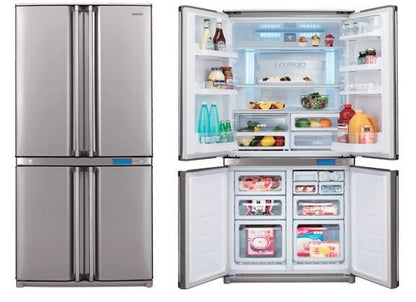Sharp SJ - F82SL Stainless Steel 4 - Door Refrigerator for 220/240 Volts - 220 - Electronics