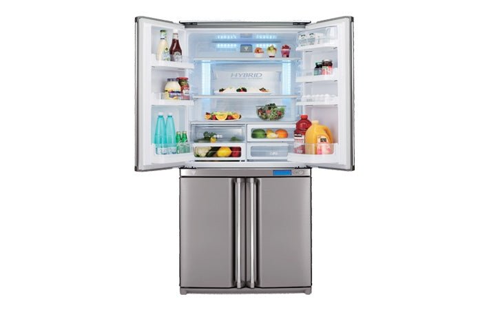 Sharp SJ - F82SL Stainless Steel 4 - Door Refrigerator for 220/240 Volts - 220 - Electronics