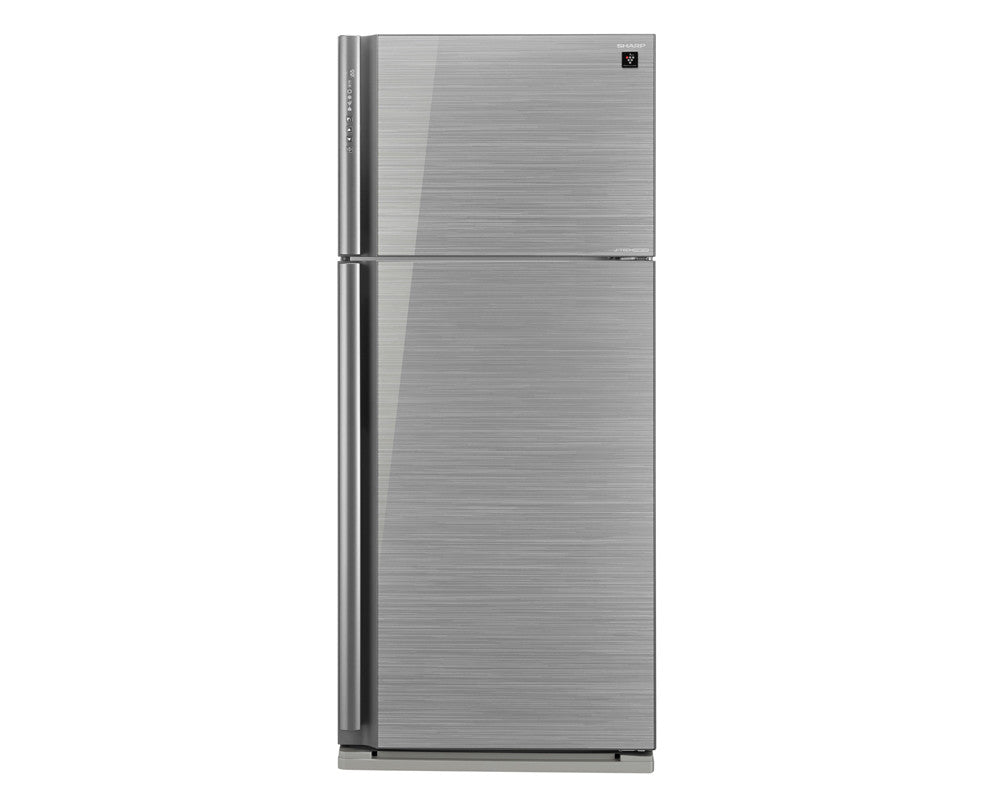 Sharp SJ - GP70D - S 220 volt Refrigerator Top Freezer with Inverter Technology 220v 240 volts 23 Cu Ft Top Mount 2 Glass Door Silver - 220 - Electronics