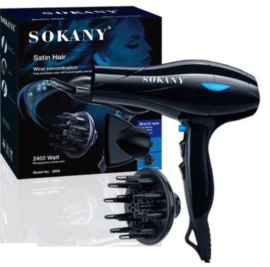 SOKA New York Professional 220 volts Hair Dryer 2400 watts with Concentrator and Diffuser nozzles model 5988 - 220 - Electronics