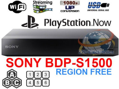 Sony BDP - S1500 Region Free Blu - Ray DVD Player - 220v volt electronics