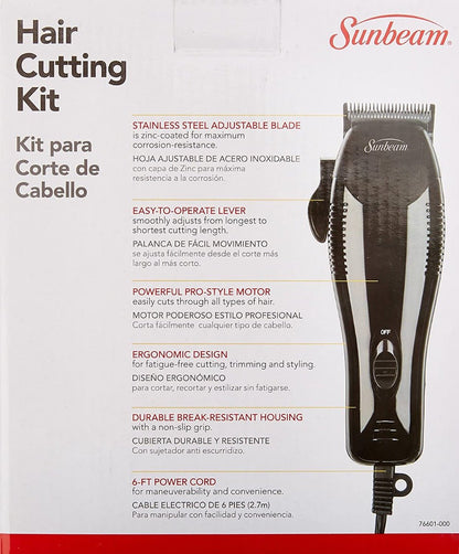 Sunbeam 220 volts Barber Clipper Set 11 Pieces 220v 240 volts 76184226 - 220 - Electronics