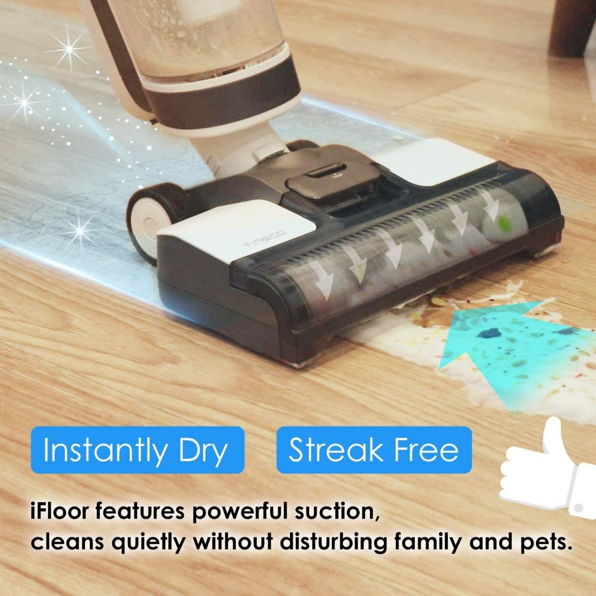 Tineco iFLOOR UK Cordless Mop and Vacuum 2 in 1 with Powerful Suction iFloor3 - 220 - Electronics