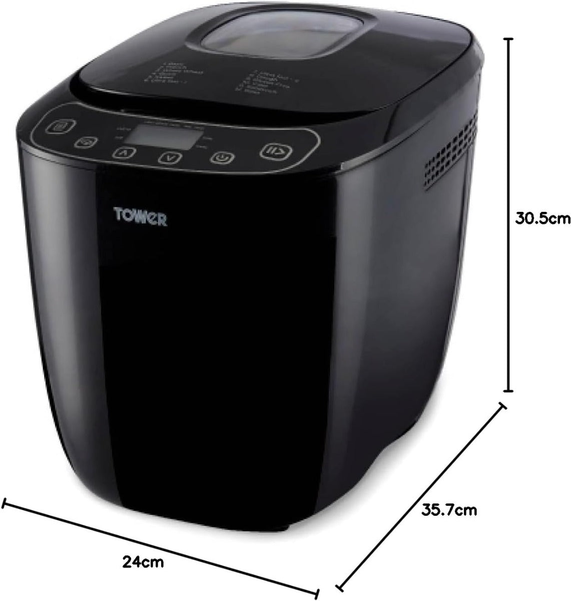 Tower 220 volt Bread Maker 2 lb 12 automatic programs timer 60 keep warm crust control non stick bread pan 22v 240 volts - 220 - Electronics