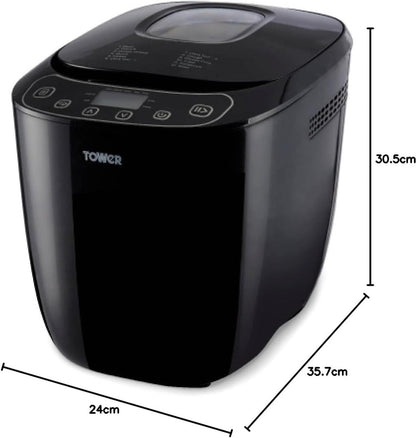 Tower 220 volt Bread Maker 2 lb 12 automatic programs timer 60 keep warm crust control non stick bread pan 22v 240 volts - 220 - Electronics