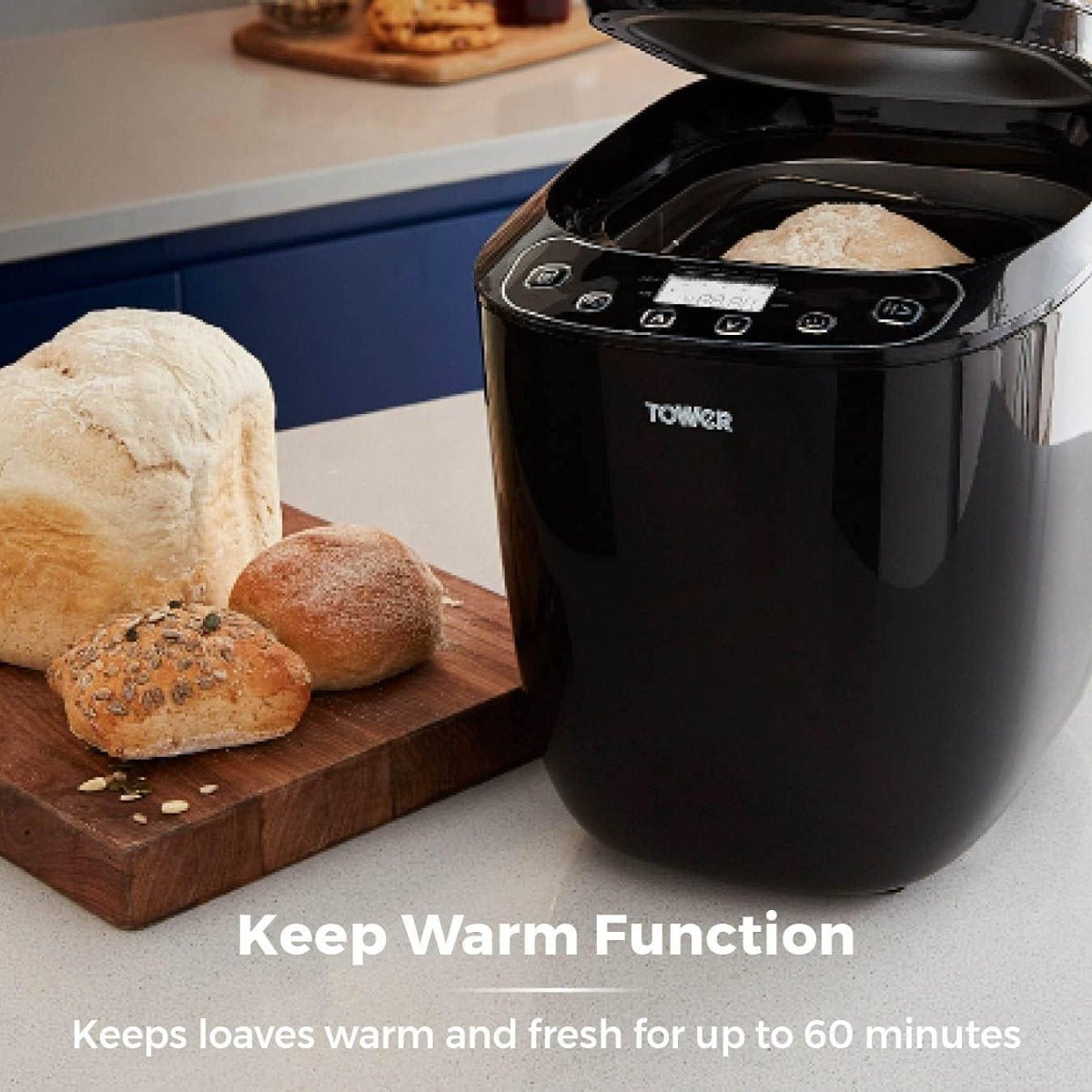 Tower 220 volt Bread Maker 2 lb 12 automatic programs timer 60 keep warm crust control non stick bread pan 22v 240 volts - 220 - Electronics