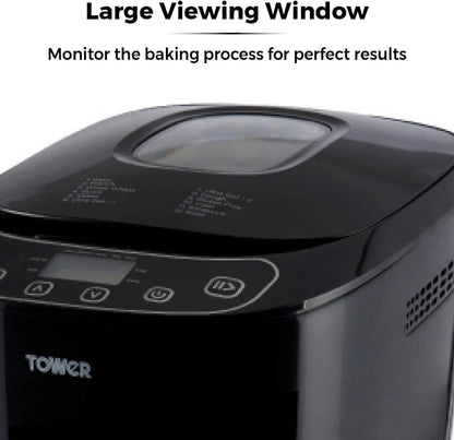 Tower 220 volt Bread Maker 2 lb 12 automatic programs timer 60 keep warm crust control non stick bread pan 22v 240 volts - 220 - Electronics