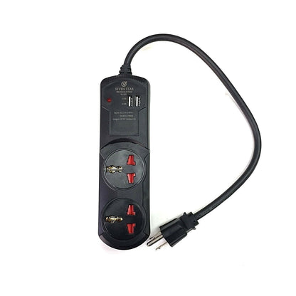 Universal 110 - 220 volt Surge Protector 2 USB Ports Can Be Used Worldwide 110 220v 240 volts power strip - 220 - Electronics