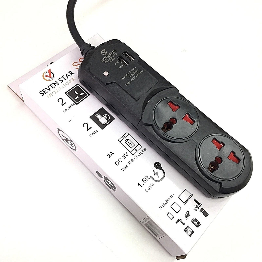 Universal 110 - 220 volt Surge Protector 2 USB Ports Can Be Used Worldwide 110 220v 240 volts power strip - 220 - Electronics