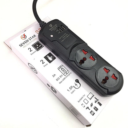 Universal 110 - 220 volt Surge Protector 2 USB Ports Can Be Used Worldwide 110 220v 240 volts power strip - 220 - Electronics