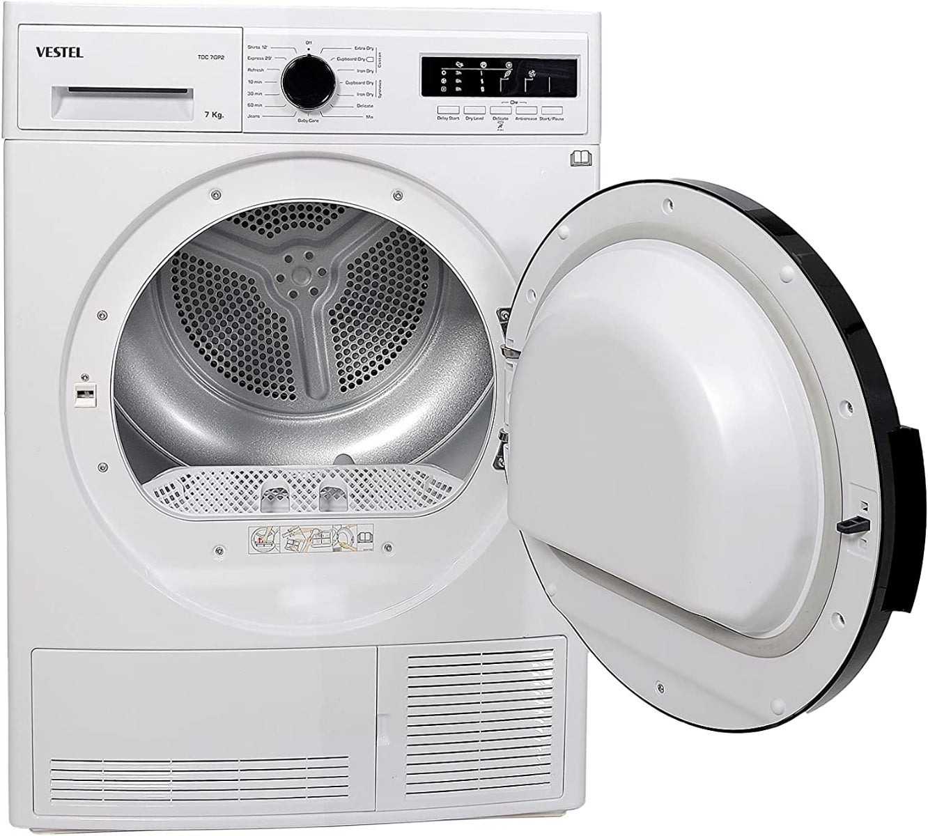 Vestel 220 volts tumble dryer TDC7GP2 clothes Dryer 7 KG WHITE 220v 240 volts 50 hz - 220 - Electronics