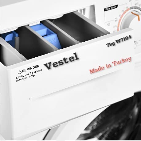 Vestel 220 volts washer Front load W7104W Front load Washing Machine 7 KG WHITE 220v 240 volts 50 hz - 220 - Electronics