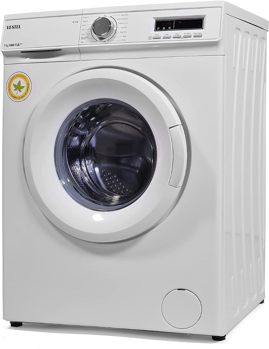 Vestel 220 volts washer Front load W7104W Front load Washing Machine 7 KG WHITE 220v 240 volts 50 hz - 220 - Electronics