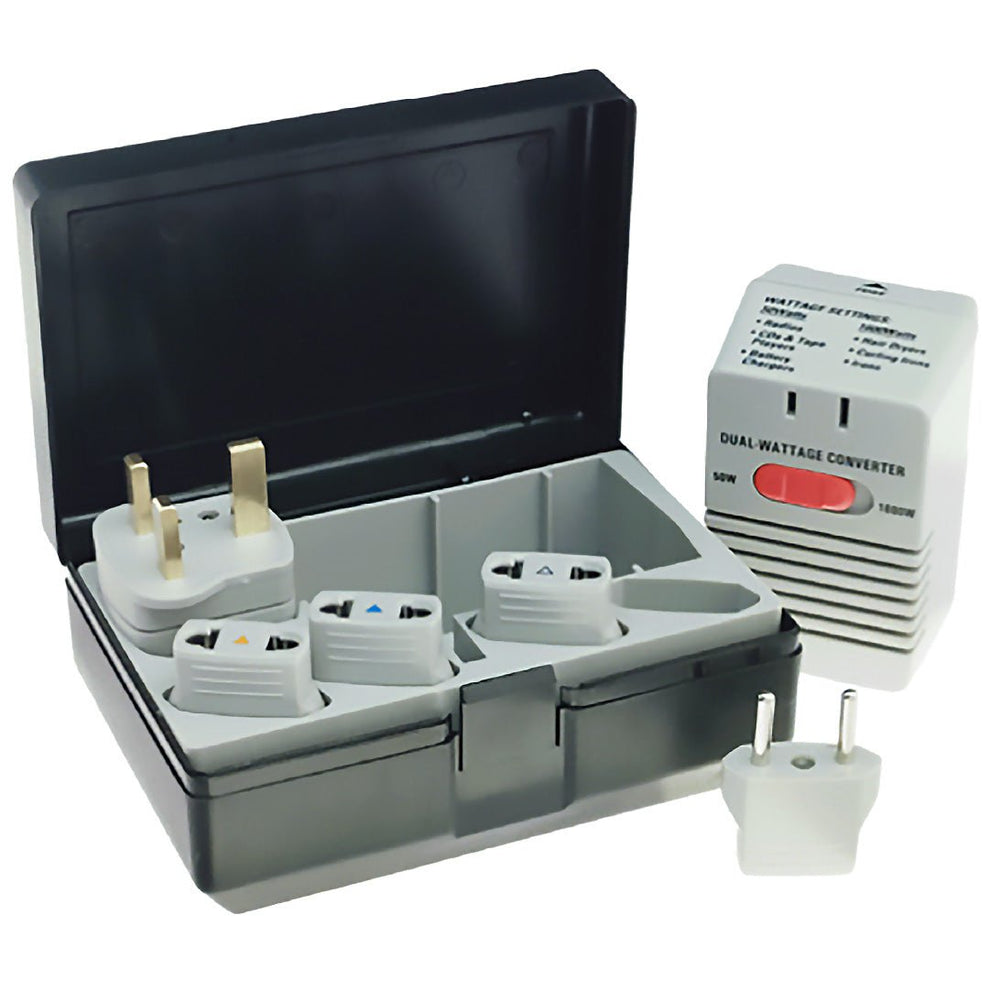 Travel Voltage Converter Kit with Plug Adapters