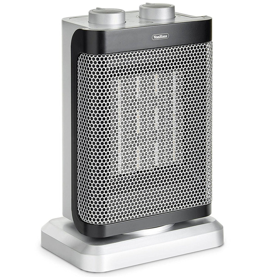 Vonhaus 14075 Oscillating 1500 - Watt Electric Ceramic Heater for 220 Volts - 220 - Electronics