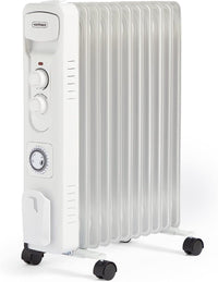 Vonhaus 220 volt 11 fin oil filled radiator heater white 2500 watts portable electric heater 220v 240 volts 2500887 - 220 - Electronics