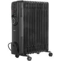 Vonhaus 220 Volt 11 Fin Oil Filled Radiator Portable Electric Heater 220v 240 volts 2500109 - 220 - Electronics