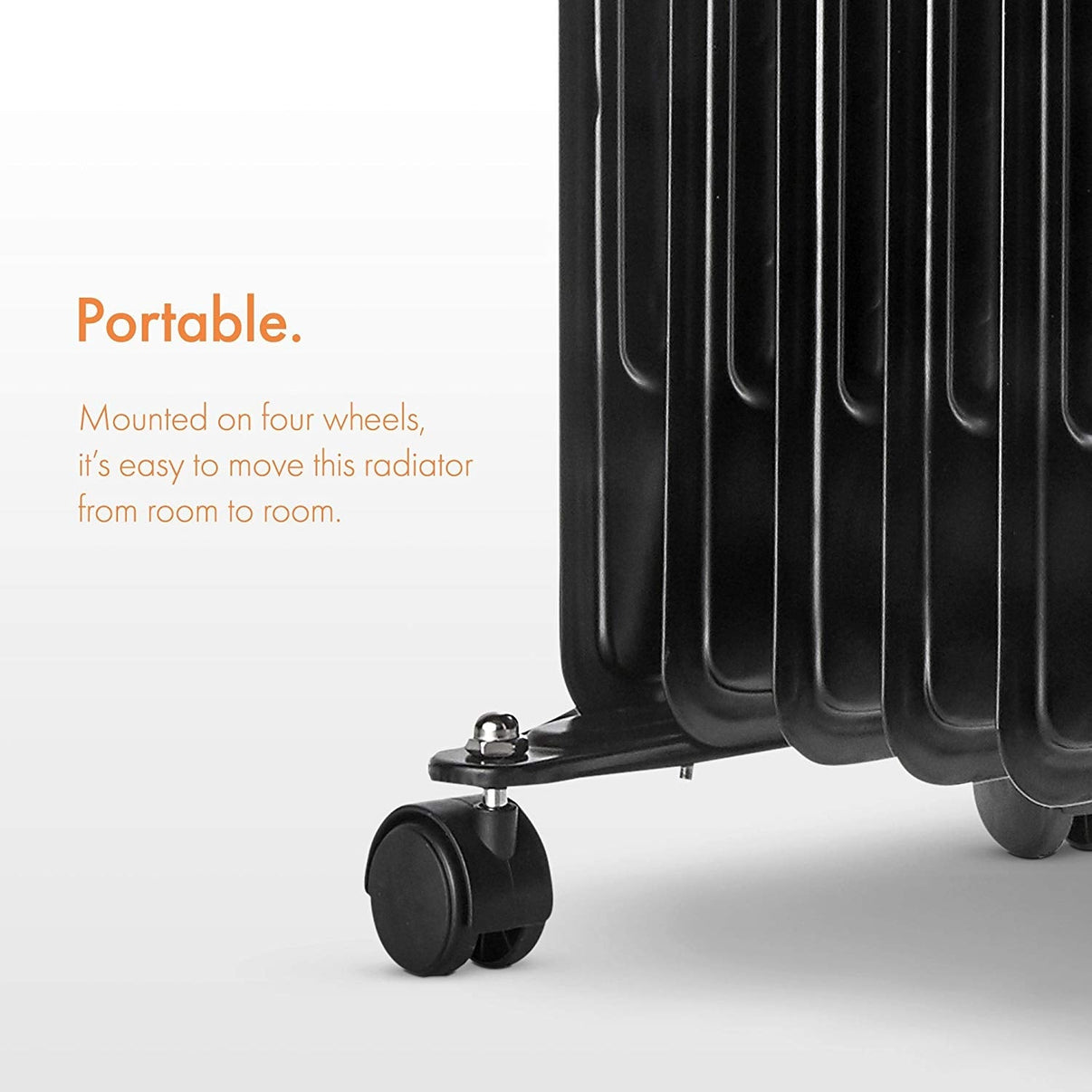 Vonhaus 220 Volt 11 Fin Oil Filled Radiator Portable Electric Heater 220v 240 volts 2500109 - 220 - Electronics