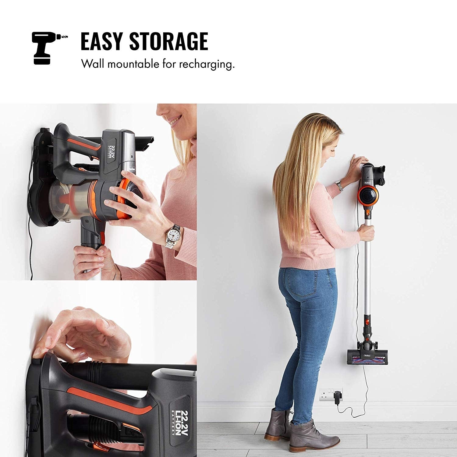 Vonhaus 220 Volt 2 in 1 Cordless Stick Vacuum Cleaner 220v 240 volts 300098 - 220 - Electronics