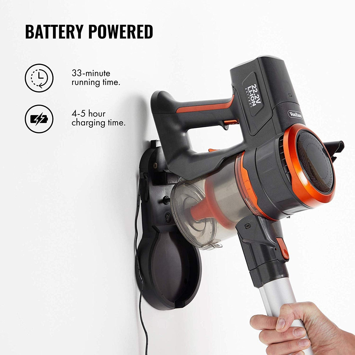 Vonhaus 220 Volt 2 in 1 Cordless Stick Vacuum Cleaner 220v 240 volts 300098 - 220 - Electronics