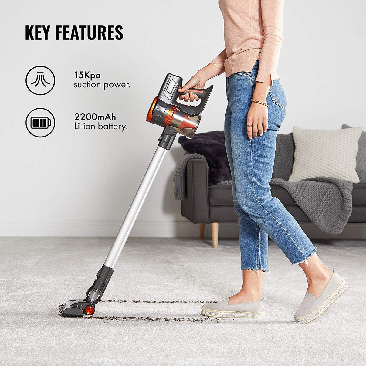 Vonhaus 220 Volt 2 in 1 Cordless Stick Vacuum Cleaner 220v 240 volts 300098 - 220 - Electronics
