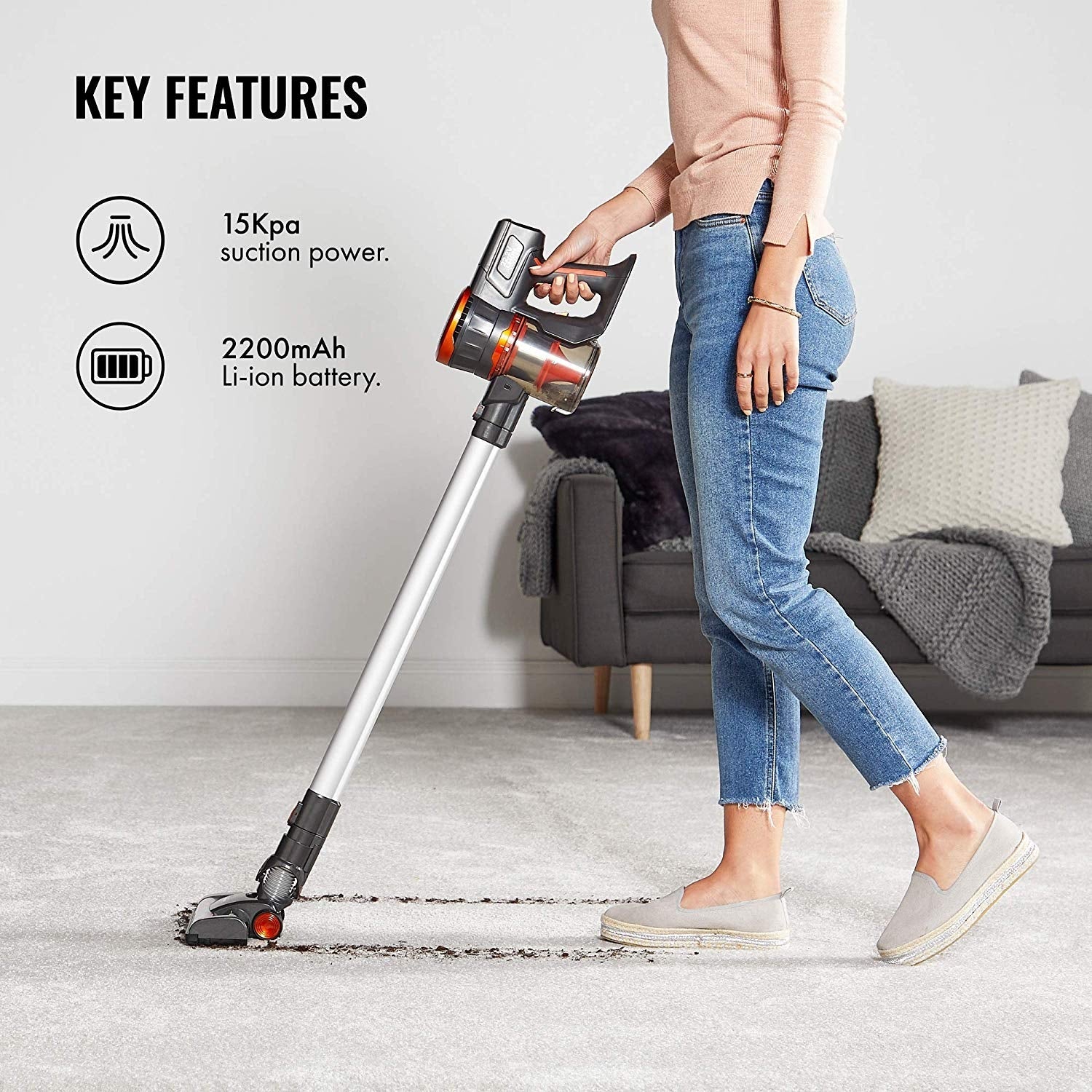 Vonhaus 220 Volt 2 in 1 Cordless Stick Vacuum Cleaner 220v 240 volts 300098 - 220 - Electronics