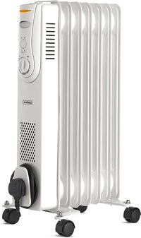 Vonhaus 220 volt 7 fin oil filled radiator heater white portable electric heater 220v 240 volts 1500 watts 2514046 white - 220 - Electronics