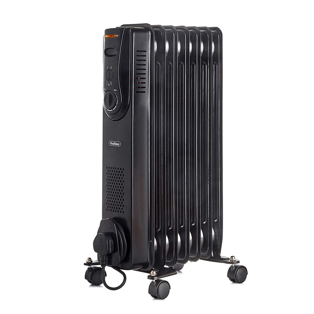 Vonhaus 220 Volt 7 Fin Oil Filled Radiator Portable Electric Heater 220v 240 volts - 1500W 2500280 - 220 - Electronics