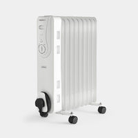 Vonhaus 220 volt 9 fin oil filled radiator heater white 2000 watts portable electric heater 220v 240 volts 2500889 - 220 - Electronics