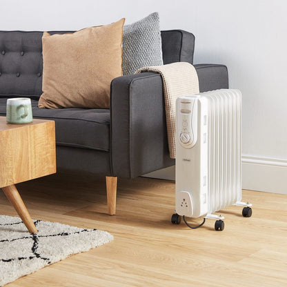 Vonhaus 220 volt 9 fin oil filled radiator heater white 2000 watts portable electric heater 220v 240 volts 2500889 - 220 - Electronics