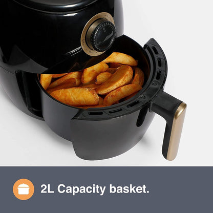 Vonhaus 220 volt Air Fryer 2000155 2 Liter air fryer 220v 240 volts Large Capacity Basket, Rapid Air Circulation, Easy Clean Non - Stick & Auto Shut Off Low Fat Healthy Cooking - 220 - Electronics