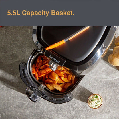 Vonhaus 220 volt Air Fryer 2000156 5.5 Liter Large Capacity Basket 1800 Watts 220v 240 volts 50 hz - 220 - Electronics