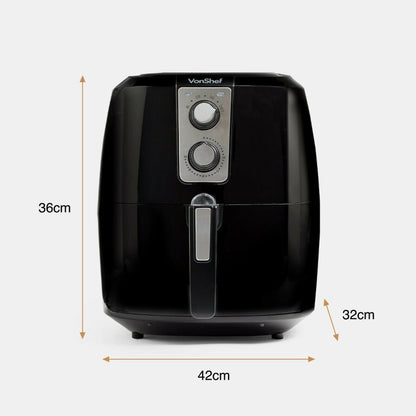 Vonhaus 220 volt Air Fryer 2000156 5.5 Liter Large Capacity Basket 1800 Watts 220v 240 volts 50 hz - 220 - Electronics