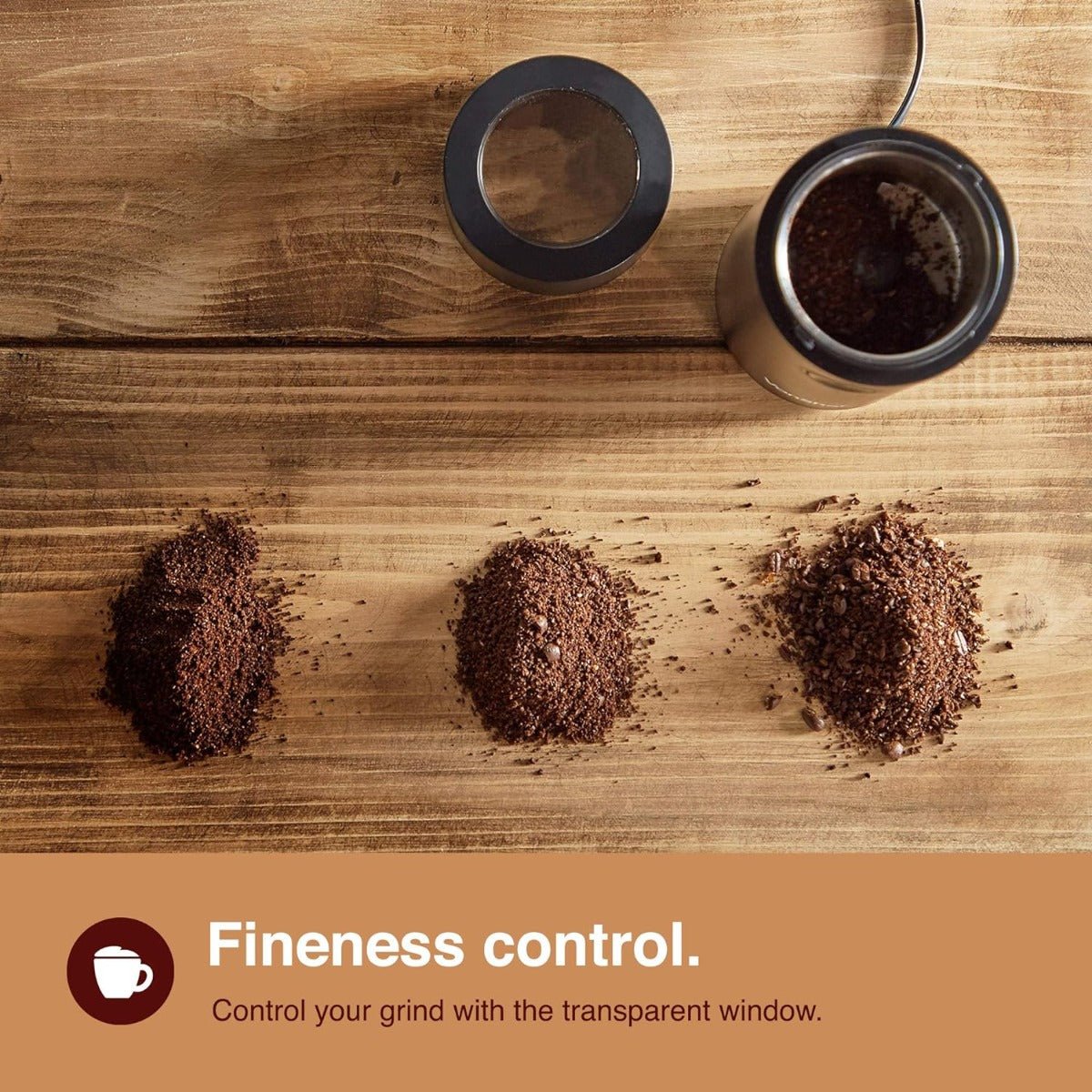 Vonhaus 220 volt coffee and spice grinder 220v 240 volt with stainless steel blade and wire storage on bottom - 220 - Electronics