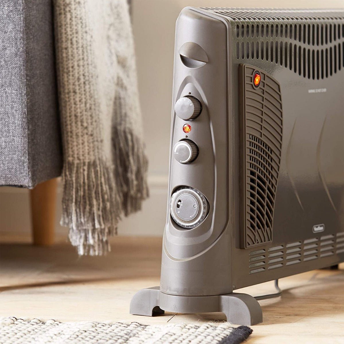 Vonhaus 220 Volt Convector Heater with timer - Black 220v 240 Volts 2500293 - 220 - Electronics
