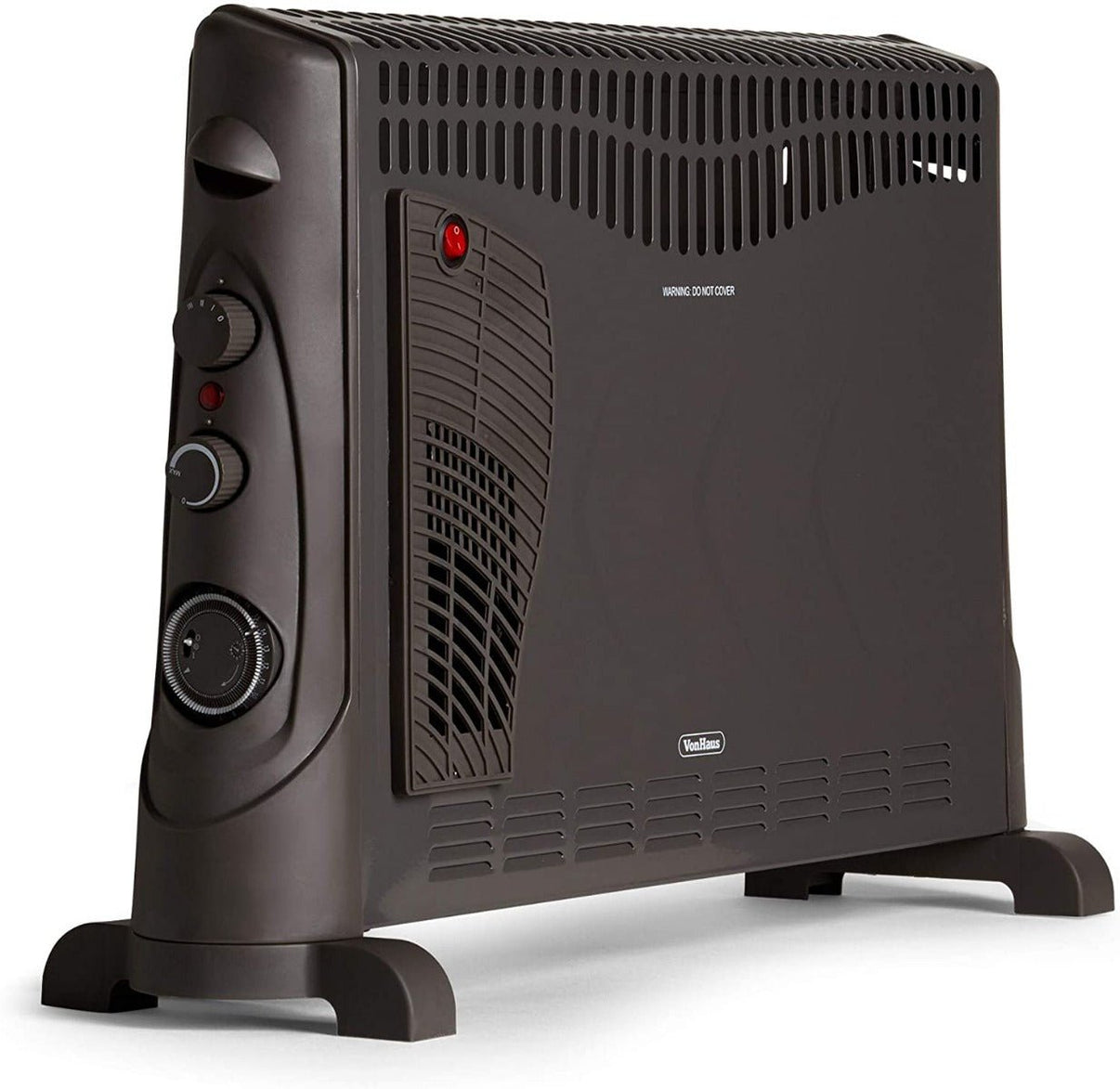 Vonhaus 220 Volt Convector Heater with timer - Black 220v 240 Volts 2500293 - 220 - Electronics