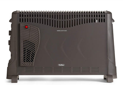 Vonhaus 220 Volt Convector Heater with timer - Black 220v 240 Volts 2500293 - 220 - Electronics