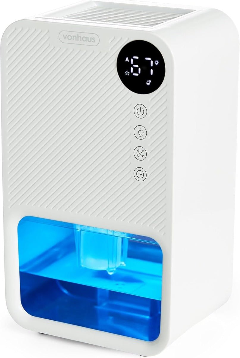 VonHaus 220 volt Dehumidifier 1100ml small portable with LED Display, 24 Hour Timer, Night Mode - 220 - Electronics