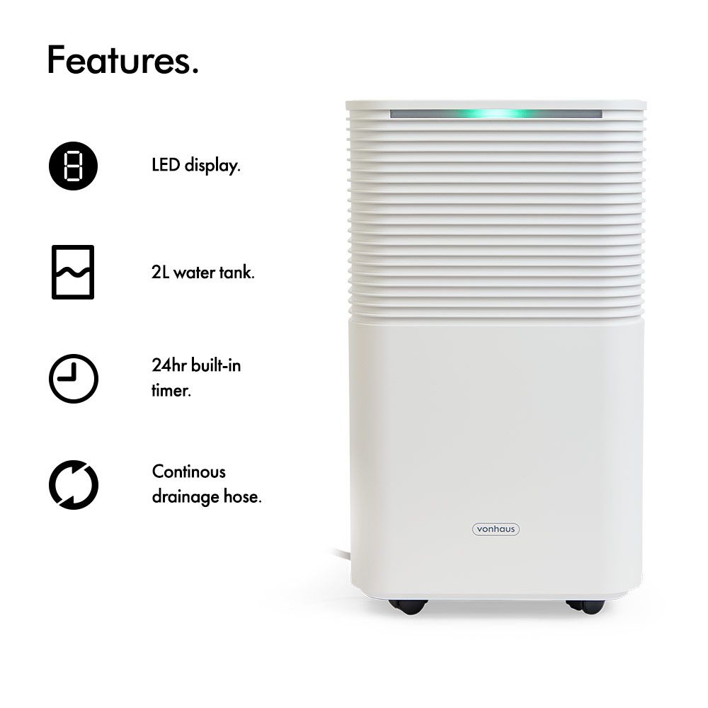 Vonhaus 220 Volt Dehumidifier 12 Liter 220v 240 volts 2500446 - 220 - Electronics