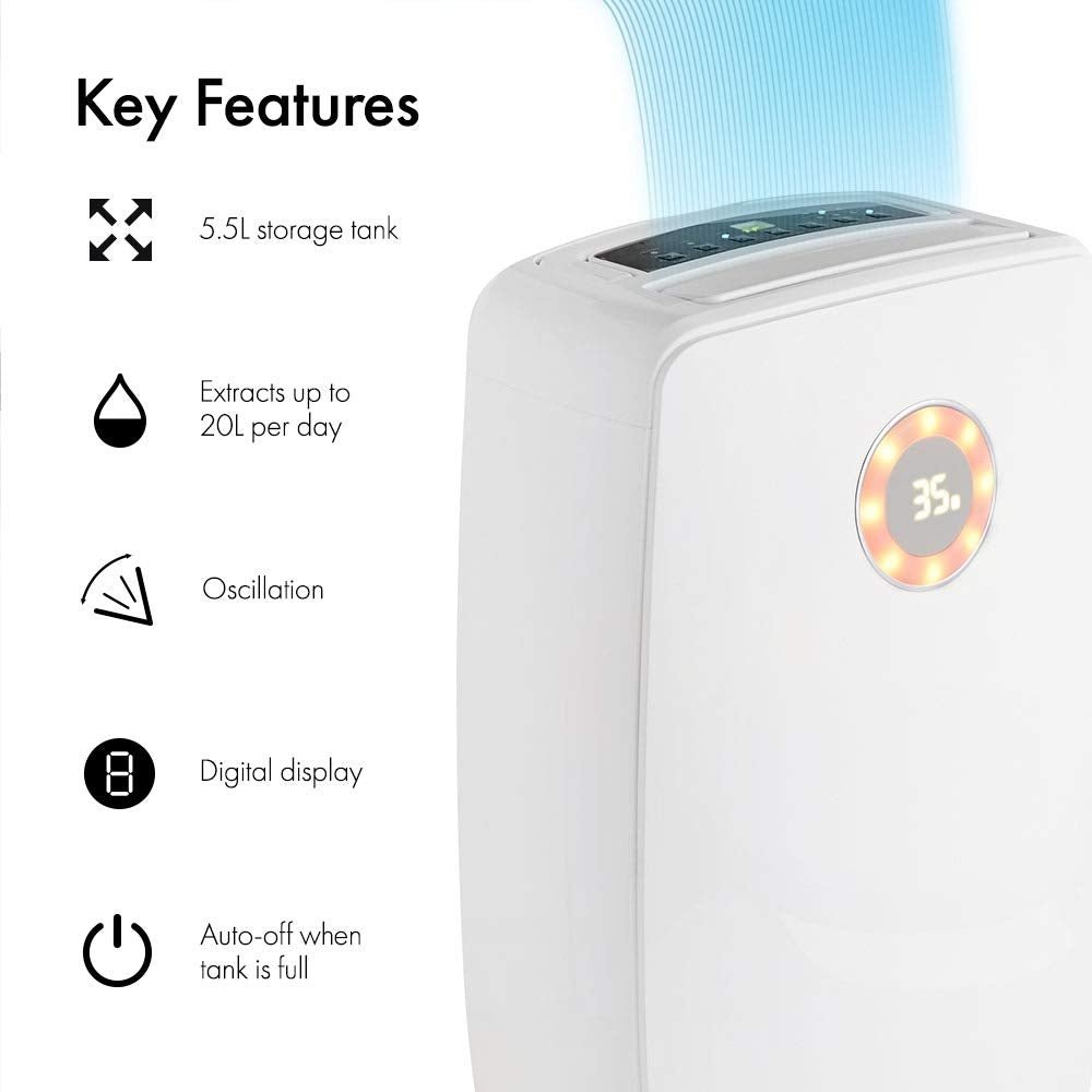Vonhaus 220 volt Dehumidifier air purifier 20 Liter 220v 240 volts 2500150 - 220 - Electronics